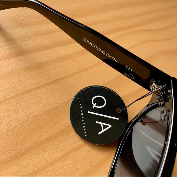 Quay Australia Something Extra Sunglasses in Black - Picture 8 of 8